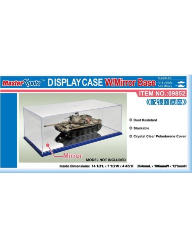 Display Case w/Mirror Base 364x186x121mm WxL 