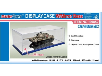 Display Case w/Mirror Base 364x186x121mm WxL 