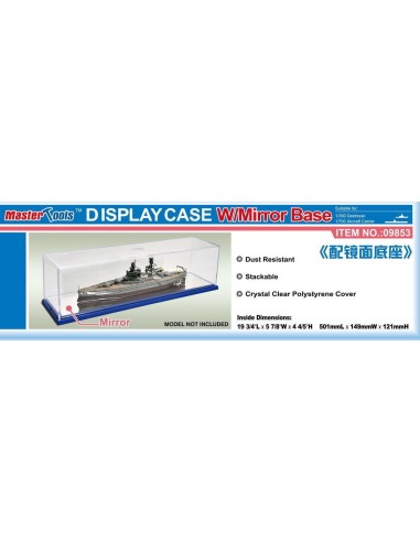 Display Case w/Mirror Base 501x149x121mm WxL 