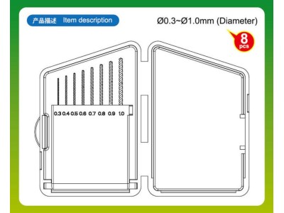 Twist Drilling Auger Bit set 1 (0,3-1,0) 