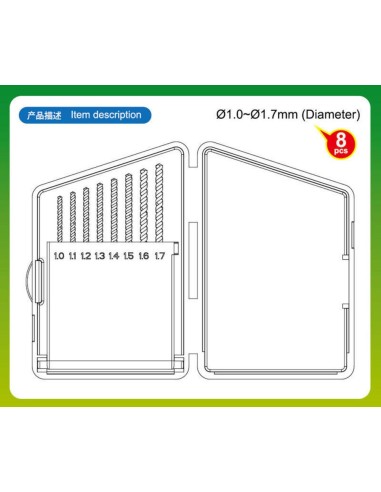 Twist Drilling Auger Bit set 2 (1,0-1,7) 