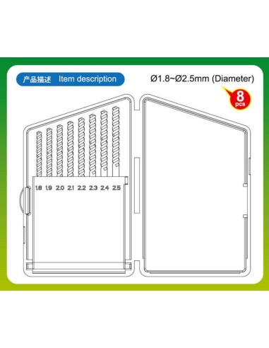 Twist Drilling Auger Bit set 3 (1,8-2,5) 