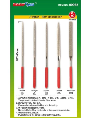 Assorted diamond files set(Grit size150# 3x140mm 