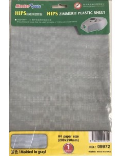 HIPS Zimmerit Plastic Sheet, Molded in gray  2