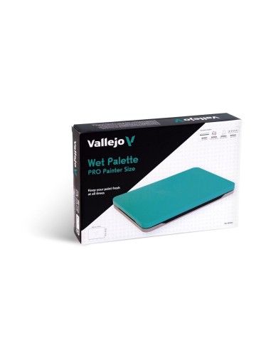 Wet Palette Set (includes: Airtight tray with lid, 2 Rehusable hydration sponges, 30 Sheets of moisture paper, 1 Accesory well p