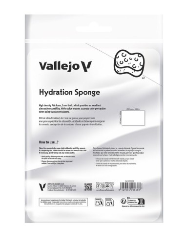 2 Reusable hydration sponges (220 x 140 mm) 