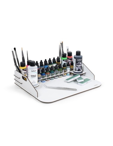 Paint display and work station 40 x 30 x 8,5 cm 