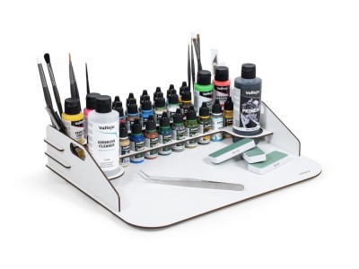 Paint display and work station 40 x 30 x 8,5 cm 