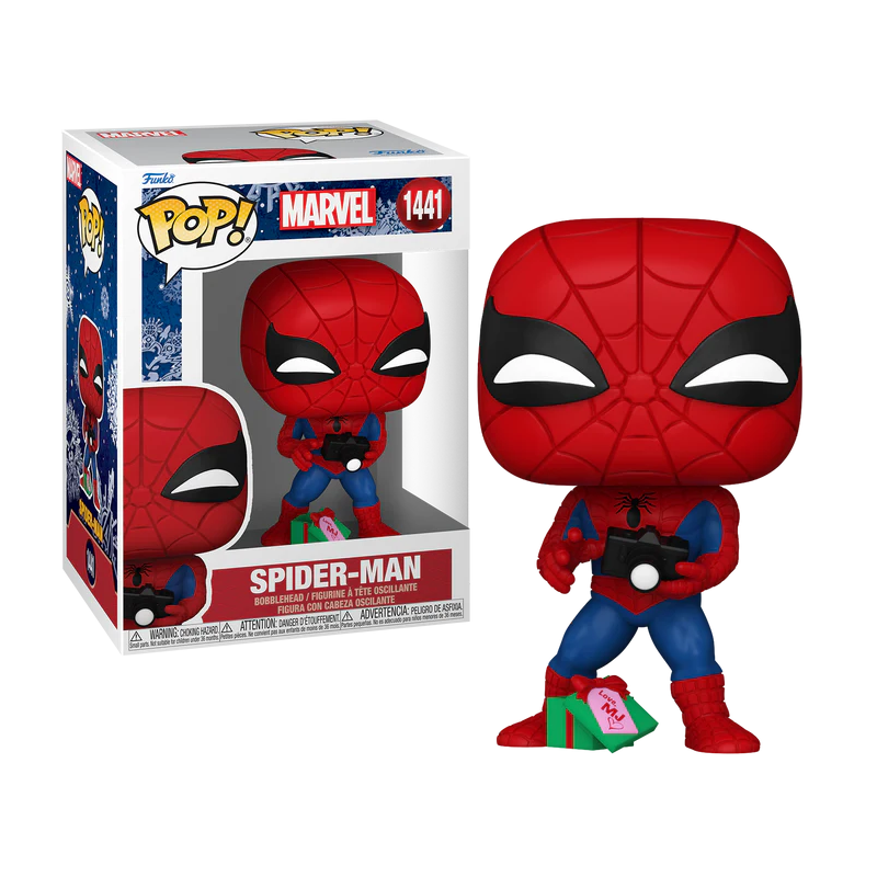 HOLIDAY '24 - POP Marvel NÂ° 1441 - Spider-Man avec cadeau ouvert