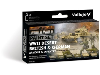Desert British & German Armour & Infantry  18 ml 