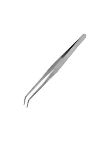 Strong Curved Stainless Steel Tweezers (175 mm) 