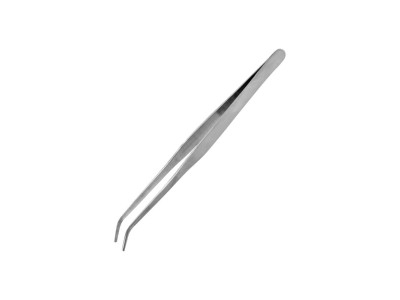 Strong Curved Stainless Steel Tweezers (175 mm) 