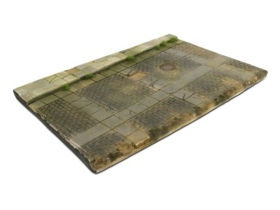 31x21 Cobblestone Street with a drain 31 x 21 cm 