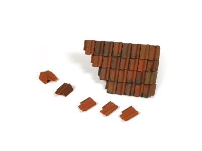 Damaged Roof Section and Tiles 