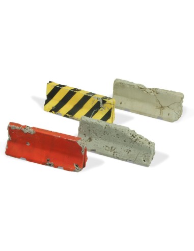 Damaged Concrete Barriers 