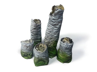 Broken Palm Trunks 