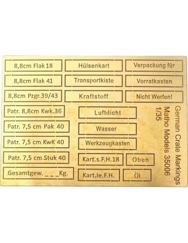 German Crate Markings (airbrush templates) 