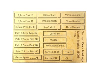 German Crate Markings (airbrush templates) 