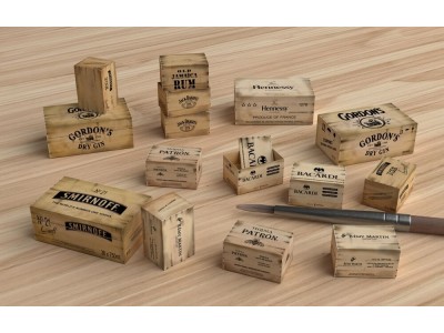 Wooden Crates: liquors 