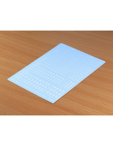 Decal Numbers - small, white, type 1 