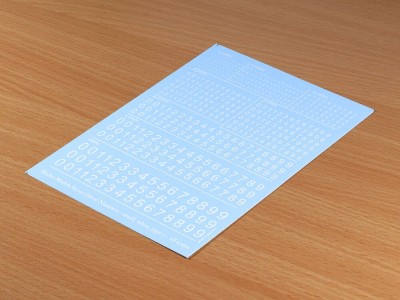 Decal Numbers - small, white, type 1 