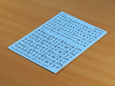 Decal Letters (lowercase) - black, 4-5mm 