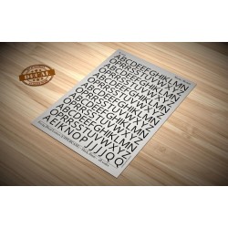 Decal Letters (UPPERCASE) - black, 8mm 