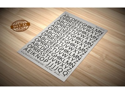 Decal Letters (UPPERCASE) - black, 8mm 