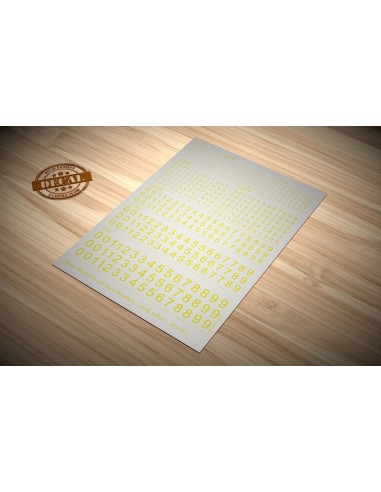 Decal Numbers - small, yellow 