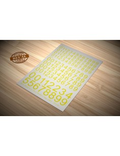 Decal Numbers - large, yellow 