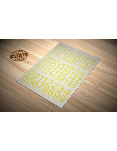 Decal Numbers - large, yellow 