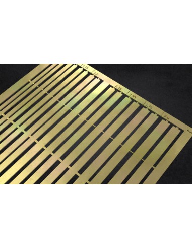 PE Brass Strips B: 1,25 - 3 mm (0,10mm thickness) 