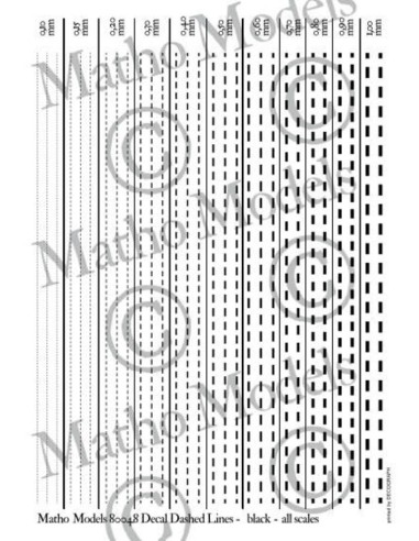 Decal Dashed Lines - black 