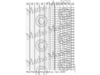 Decal Dashed Lines - black 