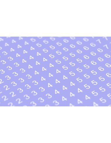 Decal Numbers - 2.5mm, white, type 1 