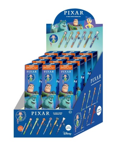 PIXAR - Stylo rotatif 3D Head Topper (Display de 12 pcs) 