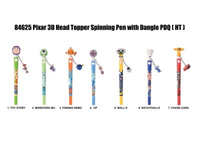 PIXAR - Stylo rotatif 3D Head Topper (Display de 12 pcs) 