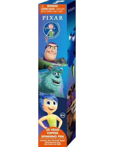 PIXAR - Stylo rotatif 3D Head Topper (Display de 12 pcs) 