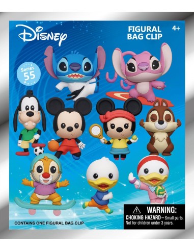 DISNEY SPORTS - Series 55 - 3D Foam Bag Clip (Display 24 Pcs) 