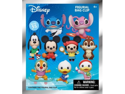 DISNEY SPORTS - Series 55 - 3D Foam Bag Clip (Display 24 Pcs) 