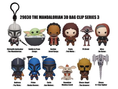 STAR WARS MANDALORIAN - Series 3 - 3D Foam Bag Clip (Display 24 Pcs) 