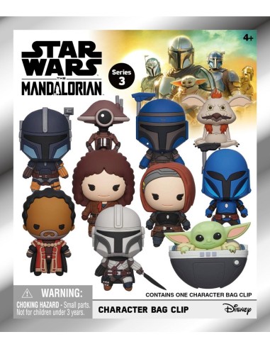 STAR WARS MANDALORIAN - Series 3 - 3D Foam Bag Clip (Display 24 Pcs) 