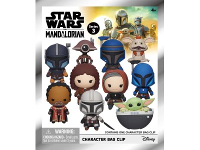 STAR WARS MANDALORIAN - Series 3 - 3D Foam Bag Clip (Display 24 Pcs) 