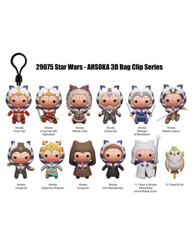 STAR WARS AHSOKA - Series 1 - 3D Foam Bag Clip (Display 24 Pcs) 