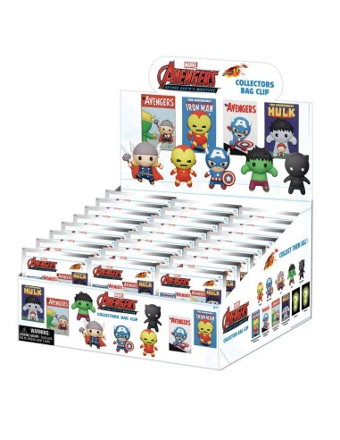 AVENGERS 60TH COMIC - Series 1 - 3D Foam Bag Clip (Display 24 Pcs) 