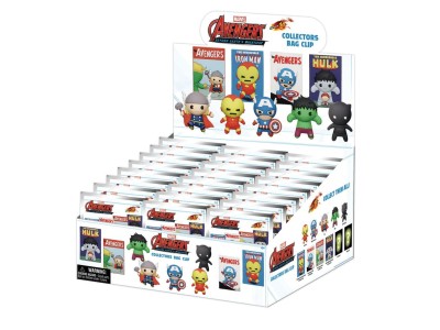 AVENGERS 60TH COMIC - Series 1 - 3D Foam Bag Clip (Display 24 Pcs) 