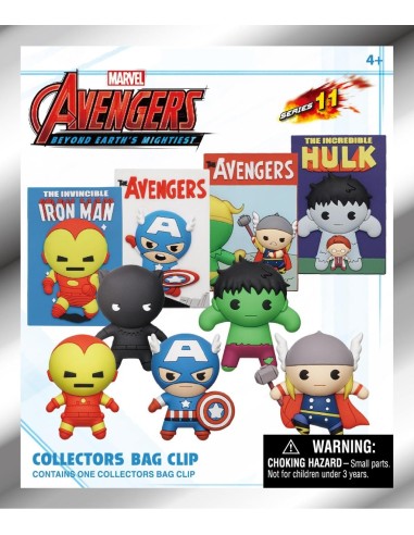 AVENGERS 60TH COMIC - Series 1 - 3D Foam Bag Clip (Display 24 Pcs) 