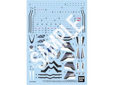 MACROSS - HG 1/100 VF-31F SIEGFRIED WATER DECALS - Model Kit 