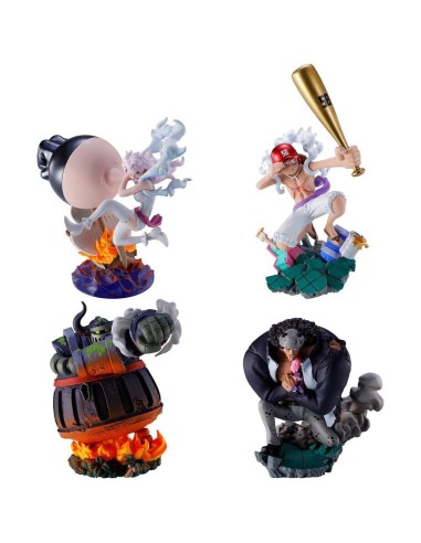 ONE PIECE - Logbox Re Birth Egghead - Set 4 Statuettes Petitrama 9cm 