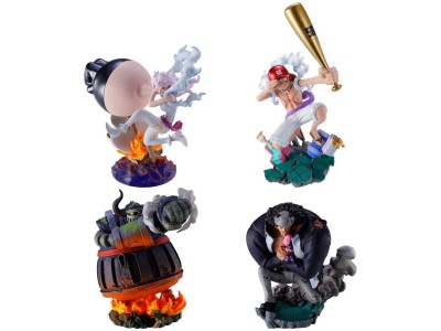 ONE PIECE - Logbox Re Birth Egghead - Set 4 Statuettes Petitrama 9cm 